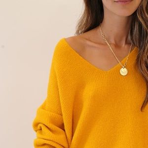 Something Navy Low Neckline Slouchy Pullover